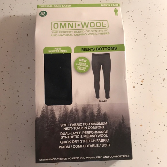 Omni Wool Pants Omni Wool Mens Thermal Bottoms Nib Poshmark